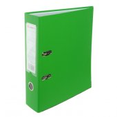 Папка-регистратор А4 80мм светло-зеленый ПВХ LAMARK600 метал.окантовка/карман, собранный  