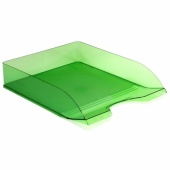 Лоток горизонтальный для бумаг СТАММ «Дельта», тонированный, зеленый