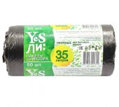 Мешки для мусора Yesли, 35 л., рулон, 50 шт., черные