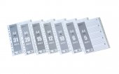 Разделитель листов 1-10 А4, цифровой, пластиковый, серый