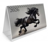 Календарь-домик настольный на гребне, 2026 г., BRAUBERG, 160×110 мм, 6 листов, «Символ года»