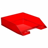 Лоток горизонтальный для бумаг СТАММ «Каскад», тонированный, вишневый Лоток горизонтальный для бумаг СТАММ «Каскад», тонированный, вишневый