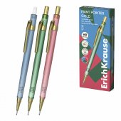 Карандаш механический ErichKrause Paint Pointer Gold 0.5 мм, с ластиком, НВ