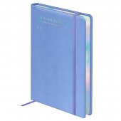 Ежедневник датированный 2026г., А5, 176л., твердый переплет, кожзам, Greenwich Line "Softone. Lavender", лавандовый, отд.фольгой, голографический срез