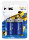 Батарея щелочная Mirex LR14/С 1,5V 2шт (2/12/96), shrink
