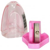 Точилка LOREX Capsule Marble Shine с контейнером, ассорти, корпус пластик, 1 отверстие, в тубусе