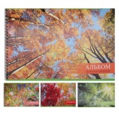 Альбом для рисования «Цветные деревья», 32 л., на гребне, 100 г/м², 4 вида