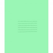 Тетрадь №4 косая линия, двухцветная 12л., обл. картон, зеленая