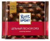 Шоколад Ritter Sport «Цельный лесной орех», темный с цельным обжаренным лесным орехом, 100 г