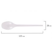 Ложка чайная одноразовая 125мм, полистерол прозрачная, КОМПЛЕКТ 100 шт., ЭТАЛОН, WELDAY (ВЭЛДЭЙ)