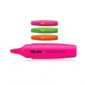 Текстовыделитель Milan «Fluo», скошенный наконечник 1-5 мм, розовый