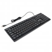 Клавиатура Гарнизон GK-130, USB, черный, 104кл, кабель 1,5м