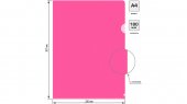 Папка-уголок Бюрократ Double Neon DNECPINK A4 пластик 0,18мм розовый