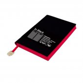 Ежедневник недатированный Канц-Эксмо «In Black», А5, 136 листов, искусственная кожа, красный