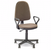 Кресло офисное «Престиж Гольф», ткань, коричнево-бежевое