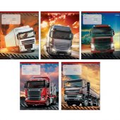 Тетрадь Канц-Эксмо «Мощные грузовики», А5, 12 листов, клетка