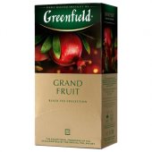 Чай черный "Гринфилд Гранд Фрут" байховый, с ароматом граната и растительными компонентами, 1,5 г*25