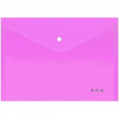 Папка-конверт на кнопке Berlingo «Starlight», А4, 180 мкм, розовая