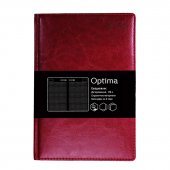 Ежедневник датированный «Optima» на 2018 год, А5, искусственная кожа, 176 л, бордо