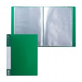 Папка с 60 вкладышами А4 (236*34*308мм) 700мкм, вкладыш 25мкм, пластик зеленая