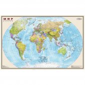 Карта DMB «Мир» политическая, 1:15 млн., 1970×1270 мм, матовая ламинация
