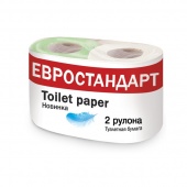 Туалетная бумага «ЕвроСтандарт», 2 шт., белая и салатовая