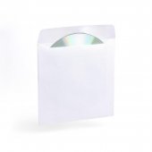 Конверт для CD 125*125мм, силиконовая лента, белый офсет
