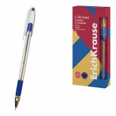 Ручка шариковая ErichKrause L-30 Gold Stick&Grip Classic 0.7, Super Glide Technology, цвет чернил синий