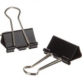 Зажим для бумаг Binder clips 41мм черный, металл Зажим для бумаг Binder clips 41мм черный, металл