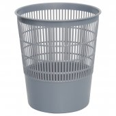 Большая корзина для мусора сетчатая, пластик, 18 литров, серая