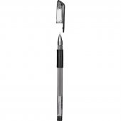 Ручка гелевая Attache "Gelios-030", 0,5 мм, черный стержень, прозрачный корпус