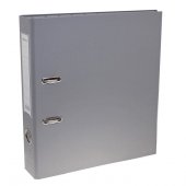 Папка-регистратор А4 50мм серый ПВХ LAMARK601 метал.окантовка/карман, собранный