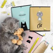 Тетрадь Lorex "Soft Touch. SUPER CATS", А5, 48 листов, клетка, двойная обложка