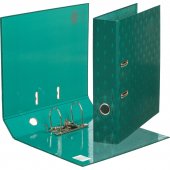 Папка-регистратор 75мм КОМУС Art Deco зеленая, ламинированный картон