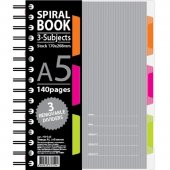 Бизнес-тетрадь Attache Selection «Spiral Book» А5, 140 л., на спирали, клетка, серая