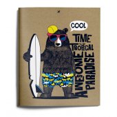 Тетрадь Lorex «FUNNY BEAR», А5, 48 листов, клетка, двойная обложка