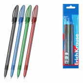 Набор из 4 ручек шариковых ErichKrause Neo® Stick Original 0.7, Super Glide Technology, цвет чернил: син, черн, красн, зел (в пакете)