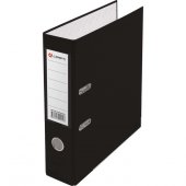 Папка-регистратор А4 80мм черный ПВХ LAMARK600 метал.окантовка/карман, собранный  