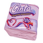 Бумажные салфетки «Cinta», 24 × 24 см, 100 шт, розовые