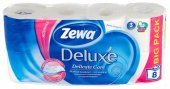 Туалетная бумага "Zewa Deluxe"RU 1*8 рул, 3 слоя, белая (pure white)
