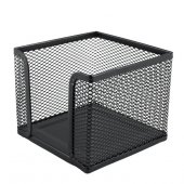 Бокс (подставка) для бумажного блока метал сетка черный 95х95х80