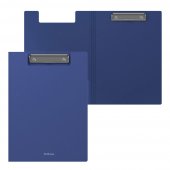 Папка-планшет пластиковая плотная - 1,3мм, ErichKrause Matt Classic, A4, на 80лист, цвет синий (с крышкой)