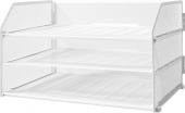 Лоток горизонт. DELI белый, 3 отд., 320*230*200мм, металлическая сетка