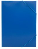 Папка на резинке Buro-PRB04BLUE A4 пластик. кор.15мм 0,5мм синий