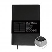 Ежедневник недатированный «Silver Classic», А5, искусственная кожа, 152 л, черный Ежедневник недатированный «Silver Classic», А5, искусственная кожа, 152 л, черный