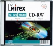 Диск CD-RW Mirex Brand 4X-12X 700MB Convert