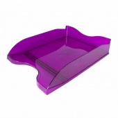 Лоток горизонтальный для бумаг СТАММ «Люкс», тонированный, фиолетовый