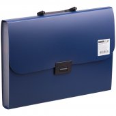 Папка-портфель OfficeSpace, А4, пластик, 7 отделений, синий
