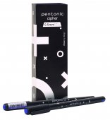 Ручка шариковая Linc PENTONIC Cipher синяя 0,5 мм, черный круглый корпус, игольчатый наконечник