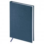 Ежедневник недатированный OfficeSpace «Brilliance», А5, 145 × 205 мм, кожзам, 136 л., синий